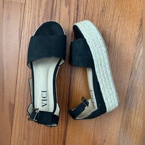 Vici Black Platform Sandals